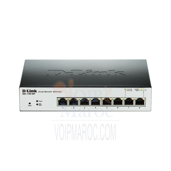 SWITCH   8-port 10/100/1000 Mbps PoE Easy Smart DGS-1100-08P/E