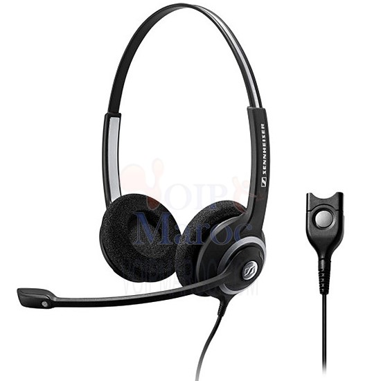 Micro-casque professionnel filaire binaural avec connecteur Easy Disconnect 504402