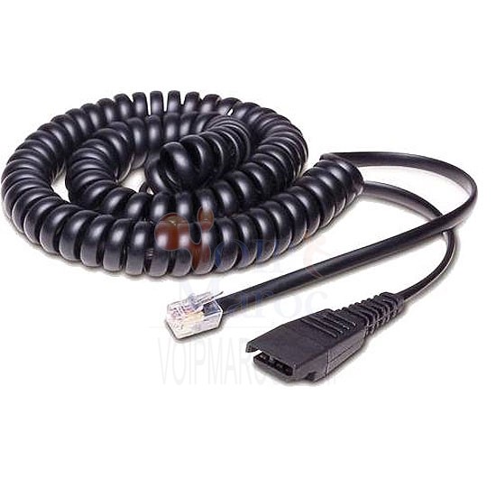 Cordon Jabra Etiro 3m  RJ9 GN Netcom pour connexion casque filaire via téléphone fixe 8800-01-01