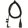 Câble Mini Jack 2,5 mm vers QD pour Jabra et Panasonic