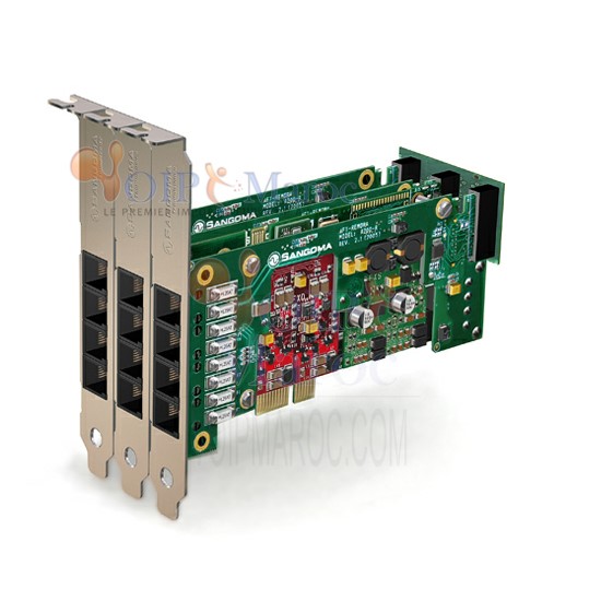 Carte Analogique PCIe 12 Ports FXO/FXS A20012