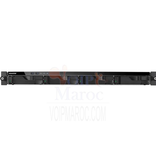 Serveur NAS 4 Baies Rackable 1U Dual-Core Atom de 2.13GHz RAM 1GB AS604RS