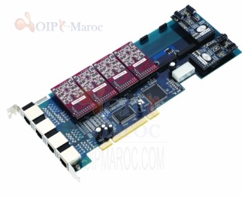 Carte de la Téléphonie Asterisk AX1600P