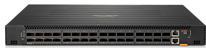 Aruba 8325-32C 32-port 100G QSFP+/QSFP28 Front-to-Back 6 Fans and 2 Power Supply Bundle JL626A