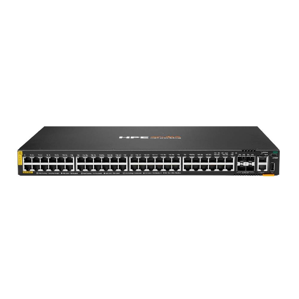 Aruba 6200F 48G Class4 PoE 4SFP+ 370W Switch [48 ports 10/100/1000 PoE + 4 ports SFP+, L3 Full managed] JL727B