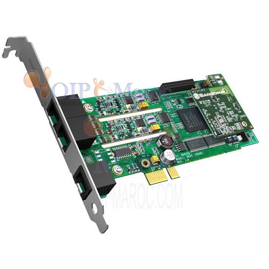 Carte Vocale Analogique PCI-E 4 Ports  FXO + 1FXS B600