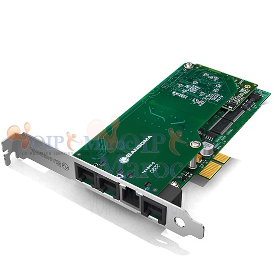 Carte de Voix Hybride Analogique Numérique  PCI  T1/E1/J1 + 4 FXO + 1 FXS B601