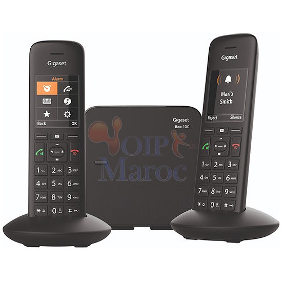 Téléphone sans Fil ECO-DECT Duo Noir C570 Duo