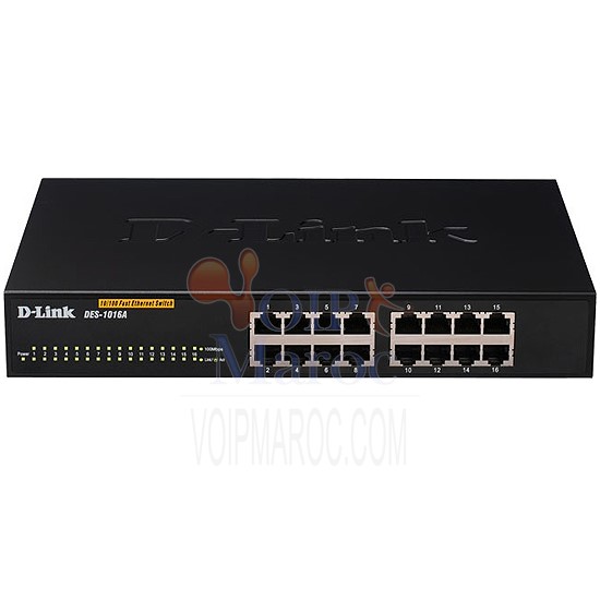 16 port 10/100Mbps unmanaged switch (plastic casing) EU power plug DES-1016A/E