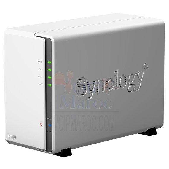 DiskStation Serveur NAS à 2 Baies Dual Core 1.0 Ghz 512 Mo Ram 16 To max SATA III DS216J