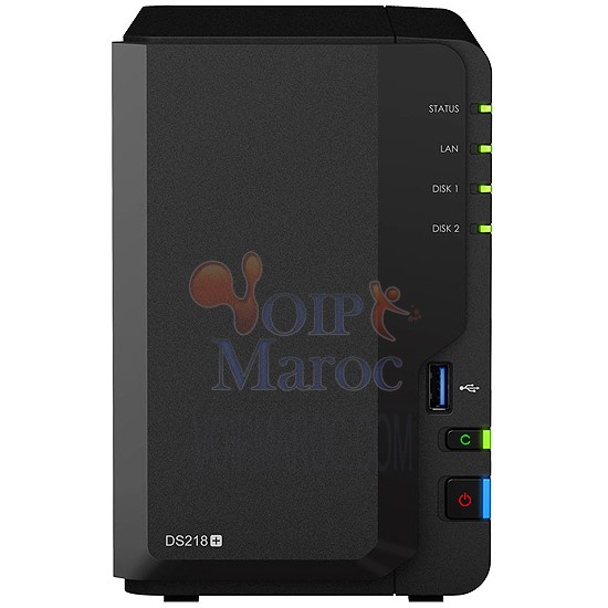 Serveur NAS 2 Baies avec Transcodeur 4K DS218+