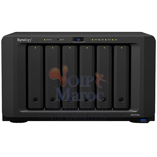DiskStation Serveur NAS 6 Baies Intel Pentium D1508 Dual Core 8 Go Ram DS3018XS