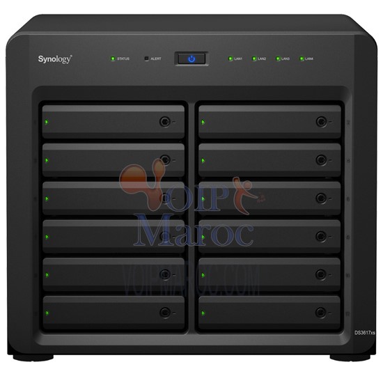 DiskStation Serveur NAS 12 Baies Intel Xeon D-1527 2.2GHz 16 GO RAM DS3617xs