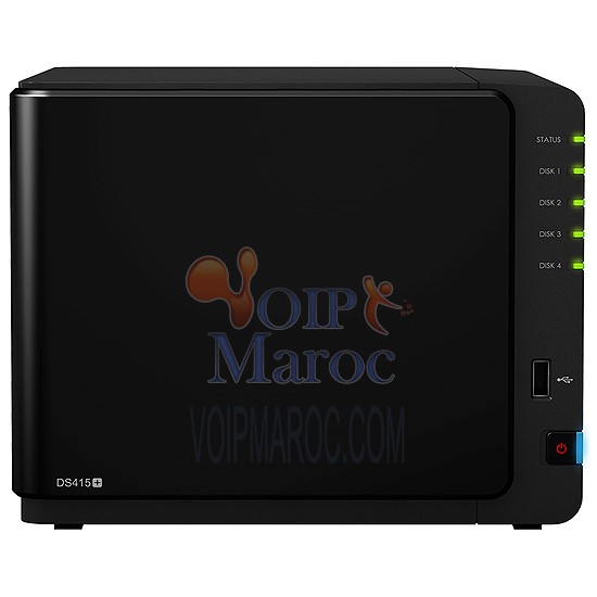 Quadruple Core 2.4 Ghz  2 Go Ram  2 LAN Gigabit   2 USB 3.0  eSATA DS415+