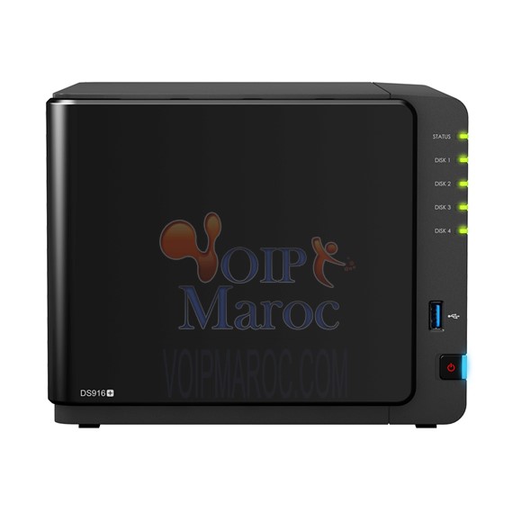 Serveur NAS 4 Baies avec Transcodage 4K DS916+