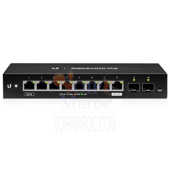 Switch EdgeMAX EdgeSwitch 8x RJ45 1000Mb/s 2x SFP 1x PoE ES-10X-EU