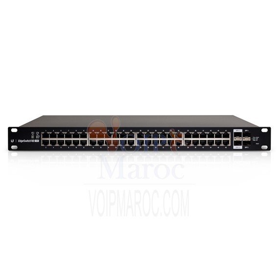 Switch 48 ports 10/100/1000 PoE+ avec 2 ports 1/10 Gbps SFP+ et 2 ports 1 Gbps SFP ES-48-750W