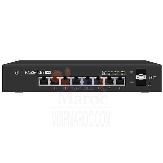 EDGEMAX EDGESWITCH 8X GIGABIT POE PORTS 2X SFP PORTS 150W ES-8-150W-EU