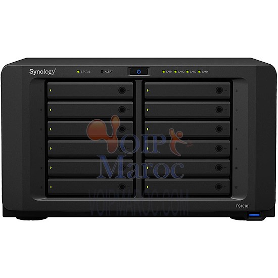 FlashStation Serveur NAS 12 Baies Dual Core Intel Pentium 2.2GHz FS1018