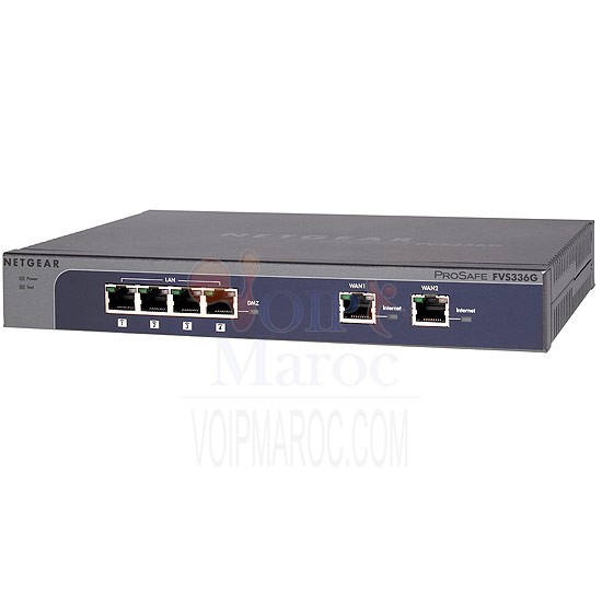 Routeur ProSafe Firewall VPN IPSec (25) & SSL (10) - 2 Ports WAN Gigabit - 4 Ports Gigabit FVS336G