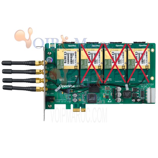 Carte GSM 4 Port PCI-E + 1 GSM module G400E1