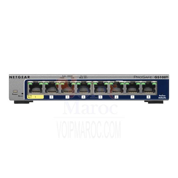 Smart Switch Web gérable ProSAFE 8 ports Gigabit GS108T