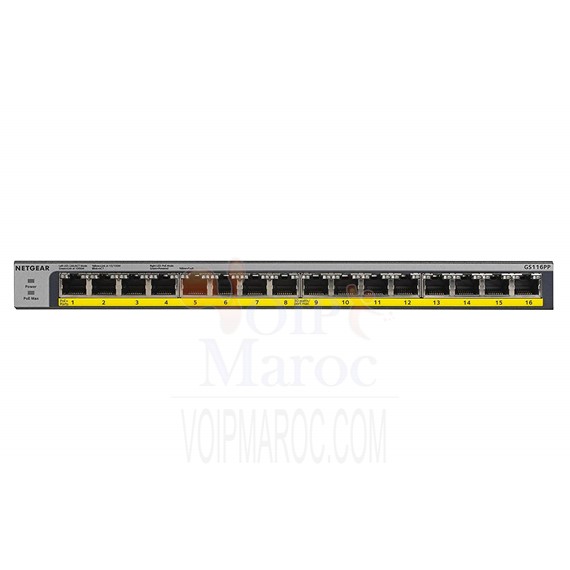 Switch non géré 16 Ports Gigabit Ethernet PoE+ GS116PP