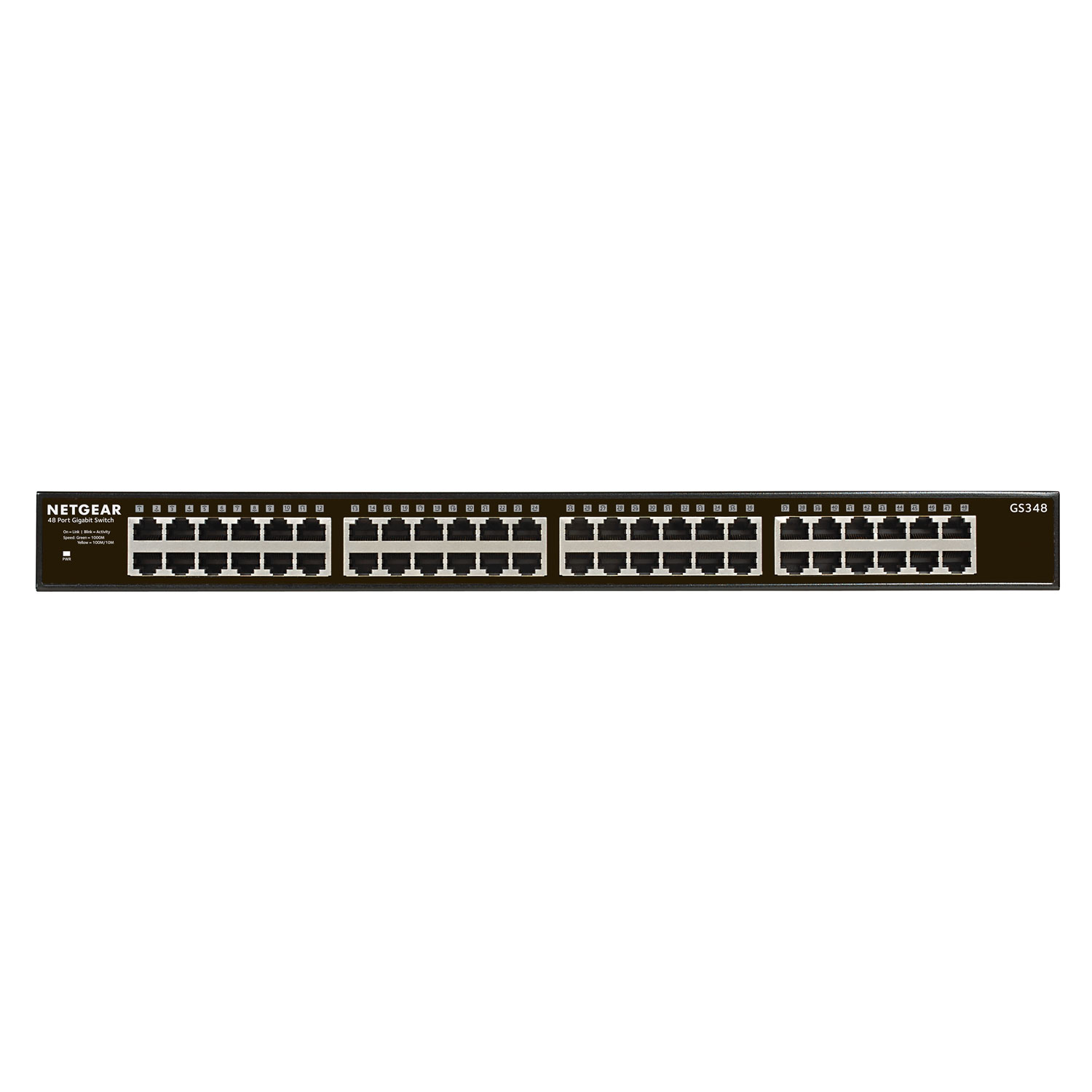 Switch non manageable 48 ports Gigabit Ethernet 10/100/1000 Mbps boîtier métal GS348