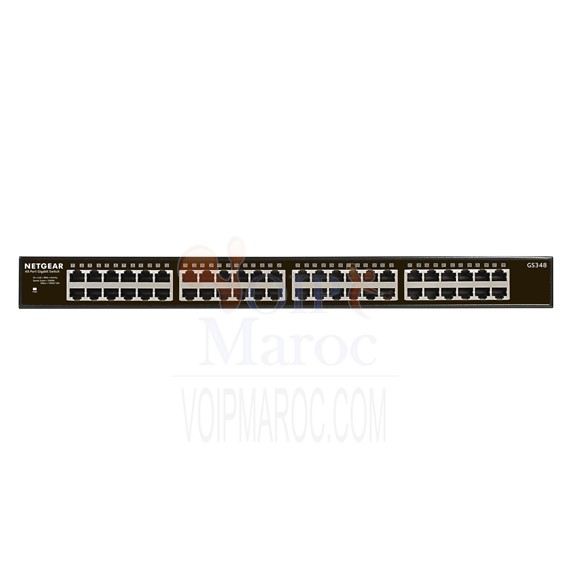 Switch non manageable 48 ports Gigabit Ethernet 10/100/1000 Mbps boîtier métal GS348