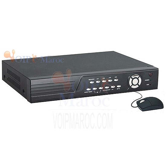 DVR 8CH H.264 Connexion VGA + Support 3G Carte Réseau sans Fil