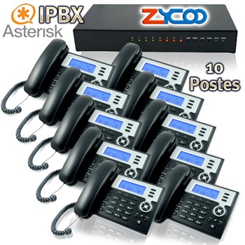 IPBX Asterisk a 8 Lignes avec 10 Postes IPBX10