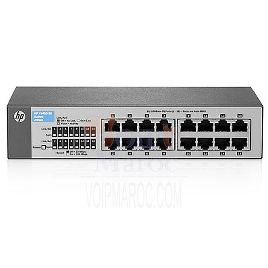 Switch 16 ports 10/100 Capacité de basculement : 3,2 Gbit/s J9662A
