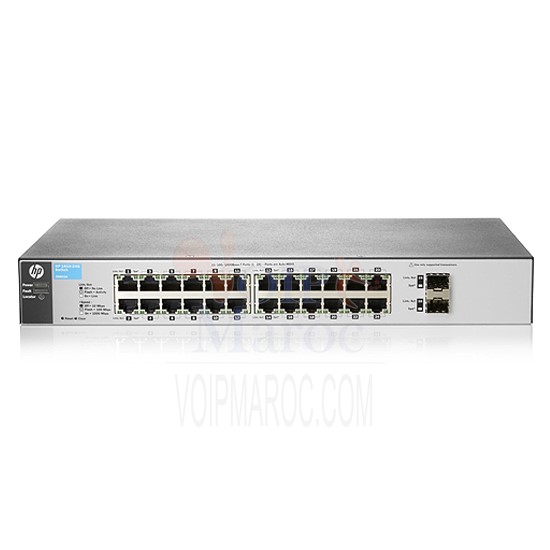 Switch 24 ports 10/100/1000 Mbps + 2 ports combo SFP J9803A