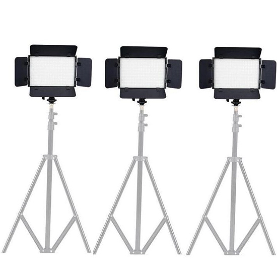 KIT DE 3 PROJECTEURS LED POUR STUDIO VIDÉO & PHOTO KIT-3-TOLIFO