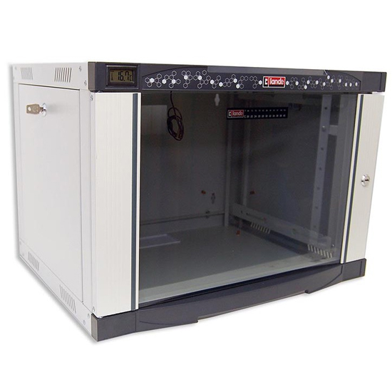 COFFRET NETBOX 19’’ Profondeur 450mm 7U 9U 12U 16U 20U avec Porte en Verre LN-WM07U6045-BL-111