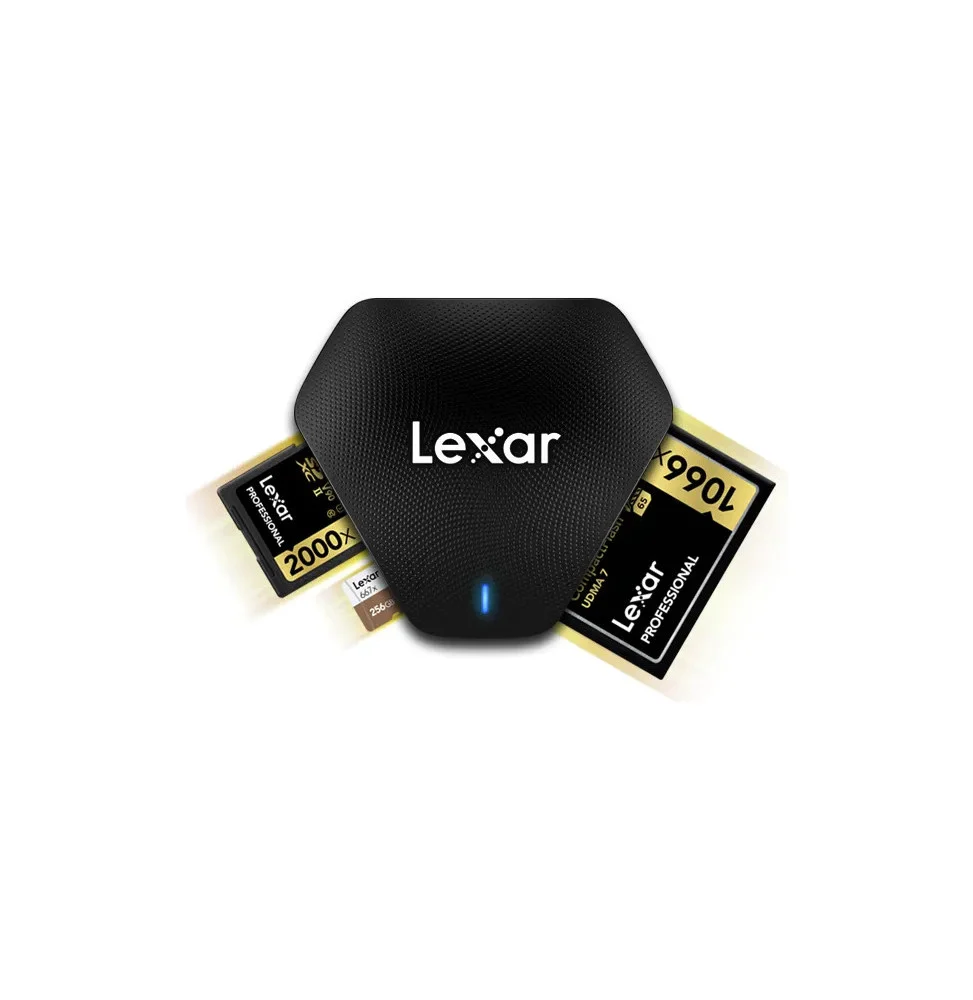 LEXAR LECTEUR Reader Multi-Card 3-in-1 USB 3.1 Type-C Reader,supports CF / SD™ & microSD™ UHS-II 12M LRW500URB