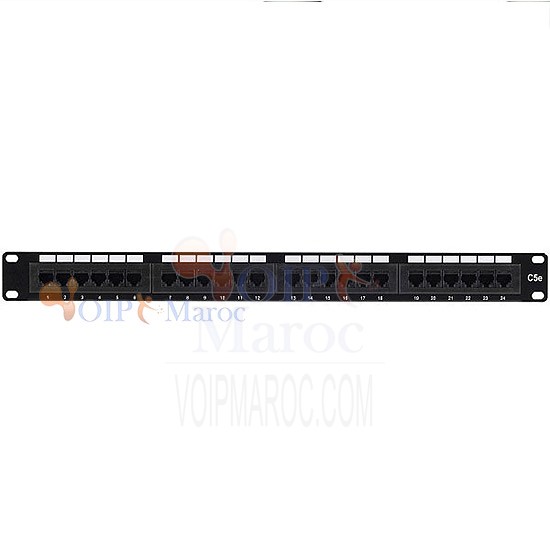 Panneau de brassage 24 ports CAT 5e PAN-UTP-24P-C5E