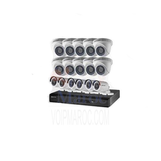DVR 16 CH + 10 CAMERA MINI DOME + 6 CAMERA BULLET TURBO HD Pack 16 Turbo HD