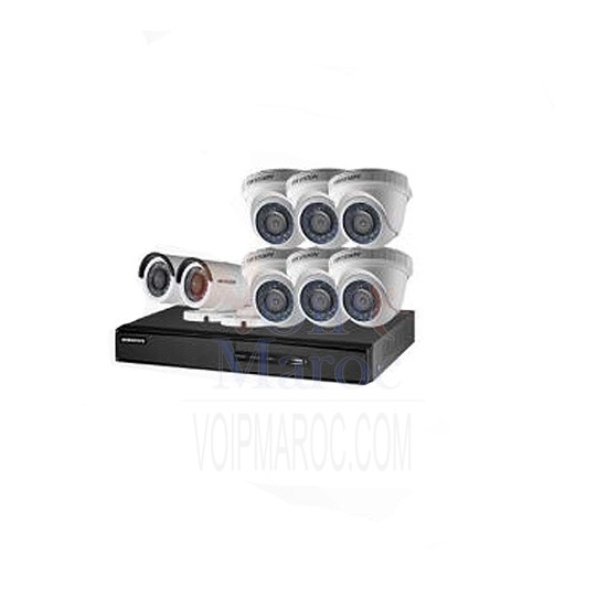 DVR 8 CH + 6 CAMERA MINI DOME + 2 CAMERA BULLET Turbo HD Pack 8 Turbo