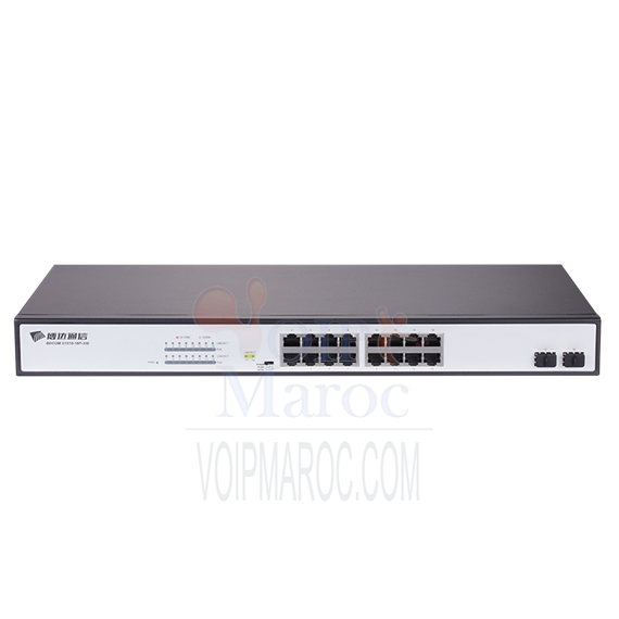 Switch 16 ports 10/100/1000 PoE+ Base‐T + 2 ports SFP Gigabit S1518‐16P‐330