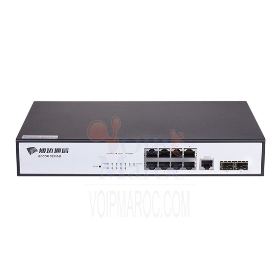 Switch 8 ports PoE gigabit + 2 ports SFP S2510P