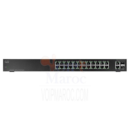 Switch 24 ports 10/100 Mbps + 2 ports combo mini-GBIC SF102-24-EU