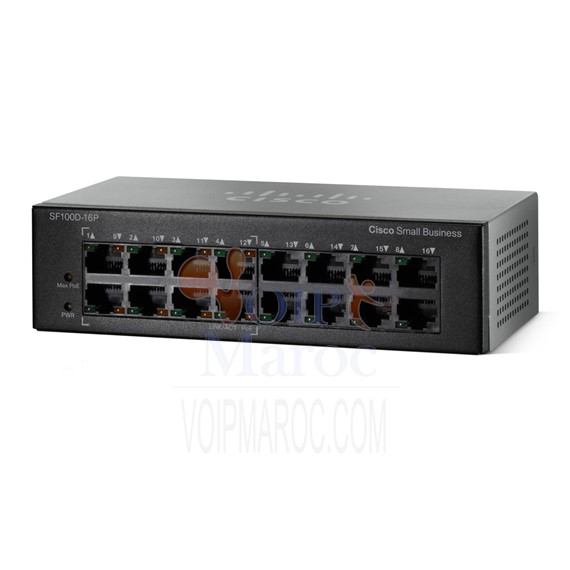 Switch 16 ports Ethernet 10/100 PoE SF110D-16HP-EU