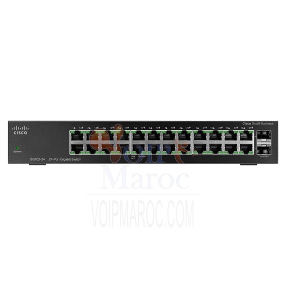 Switch 24 x 10/100/1000 + 2 x SFP Gigabit combiné SG112-24-EU