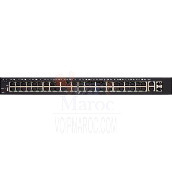 Switch Gigabit manageable 48 ports 10/100/1000 PoE+ + 2 ports 10 GbE + 2 SFP+ SG250X-48P-K9-EU