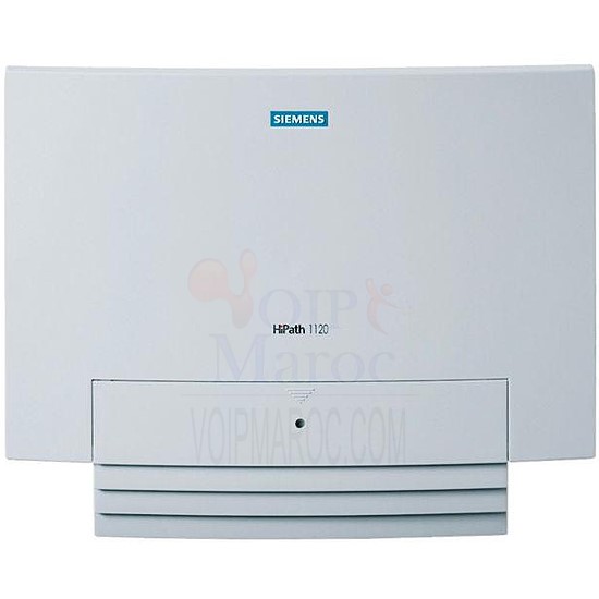 Un système téléphonique équipé, 2 lignes rtc et 8 postes internes extensibles a 4 lignes rtc et 16 postes internes . SIE-1120_2/8