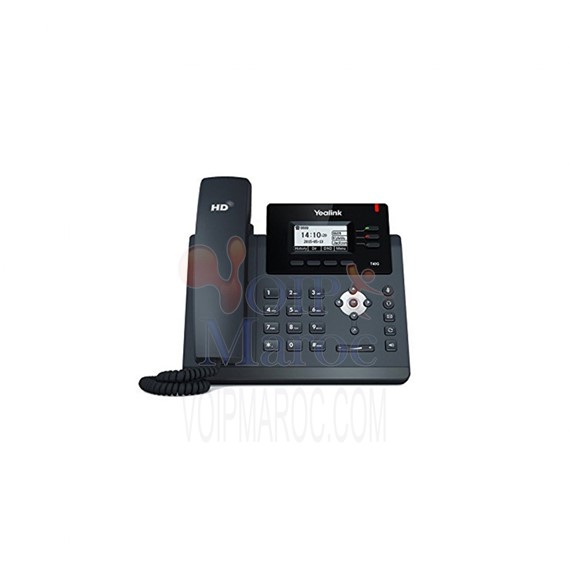 Téléphone IP Gigabit avec trois lignes et voix HD SIP-T40G