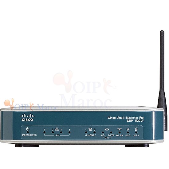 ADSL2+ Annex A 802.11n ETSI 128DR/64FL 2FXS/1FXO SRP527W-U-E-K9