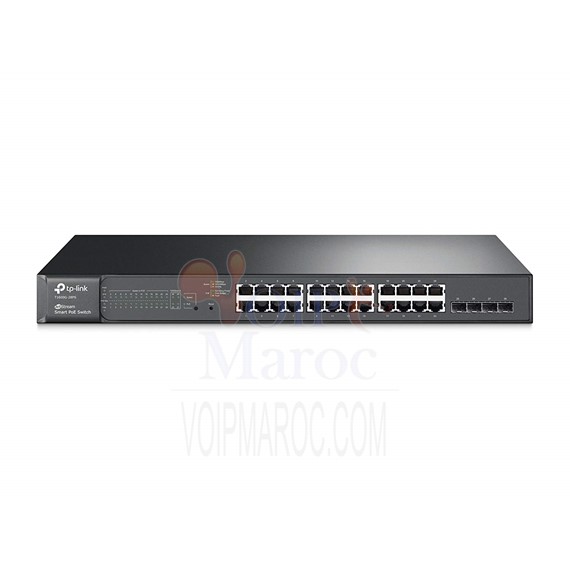 Switch 24 x 10/100/1000 (PoE+) + 4 x SFP Gigabit combiné T1600-28PS (TL-SG2424P)