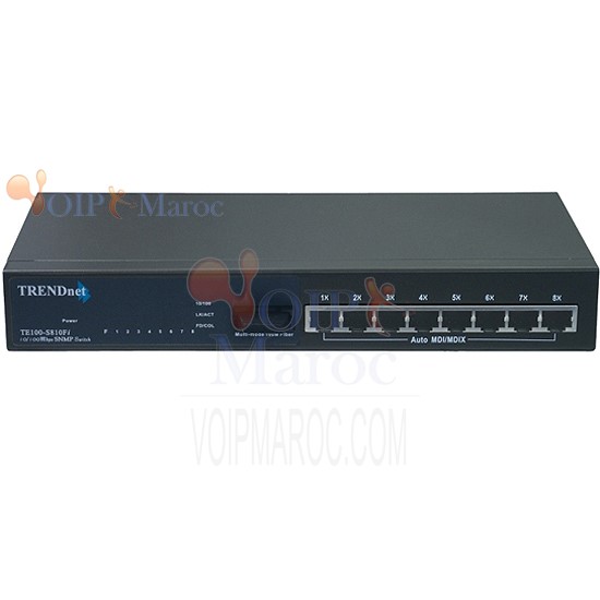 Switch SNMP 8 Ports 10/100 Mbits Niv2 TE100-S800i